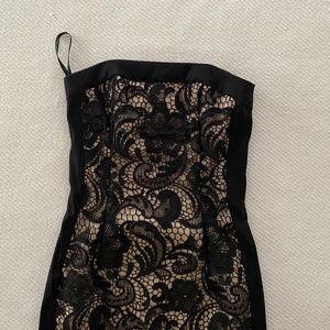 Black / Nude Detail  Cocktail Dress